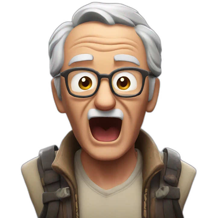 old man yells at fortnite emoji