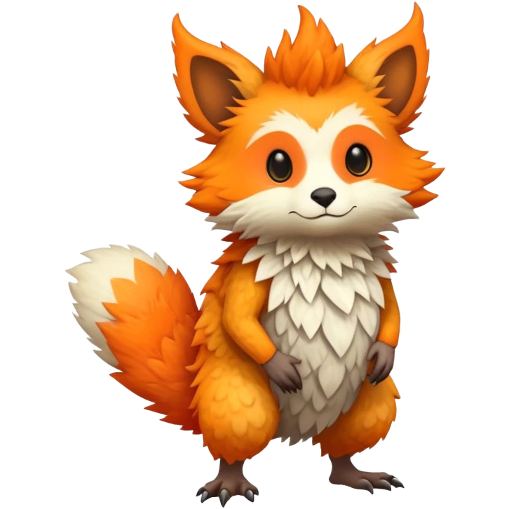 warm-colored Vernid-Trico-Fionbri-creature (full body) emoji
