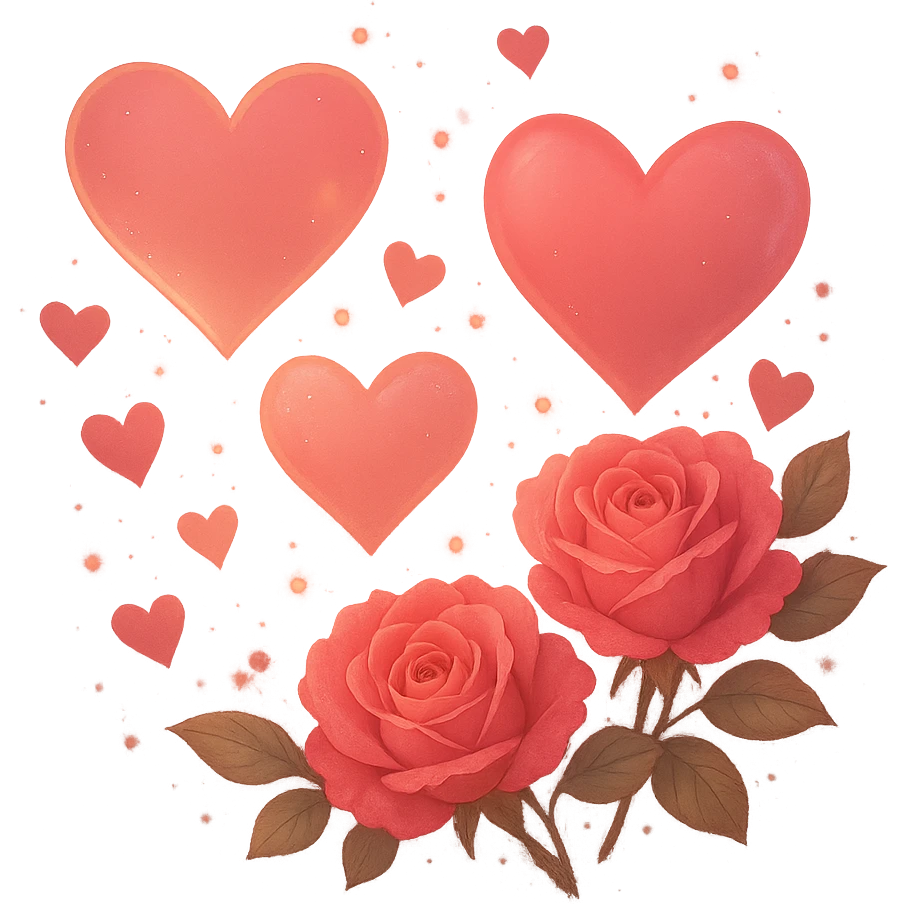 pink love theme, romantic and warm, no background emoji