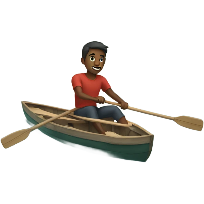 Boy rowing boat emoji