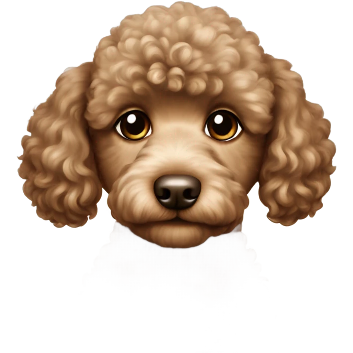 Poodle puppy brown emoji