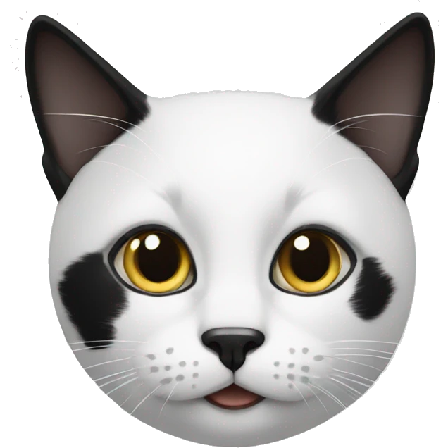 white and black cat emoji