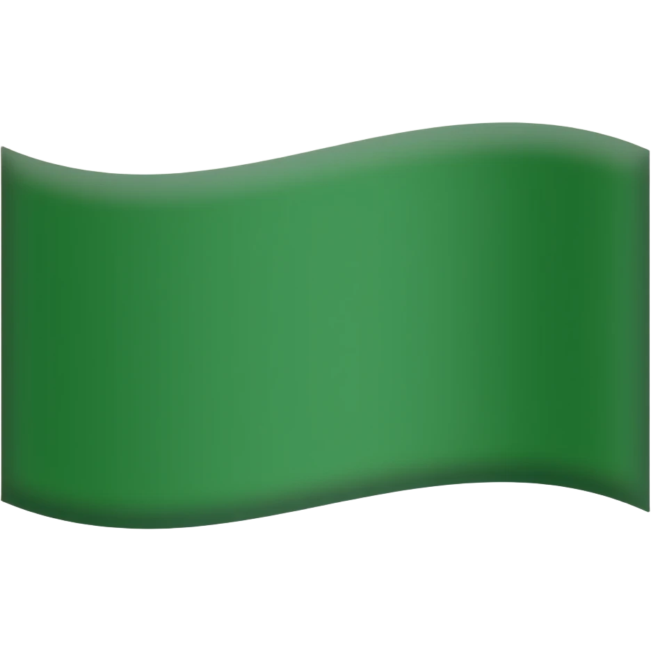 Solid green flag emoji