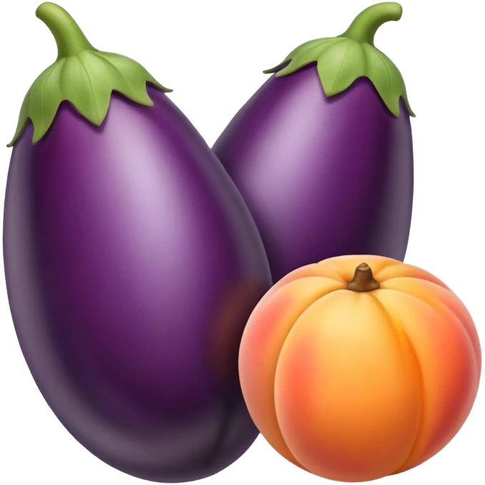 eggplant and peach emoji