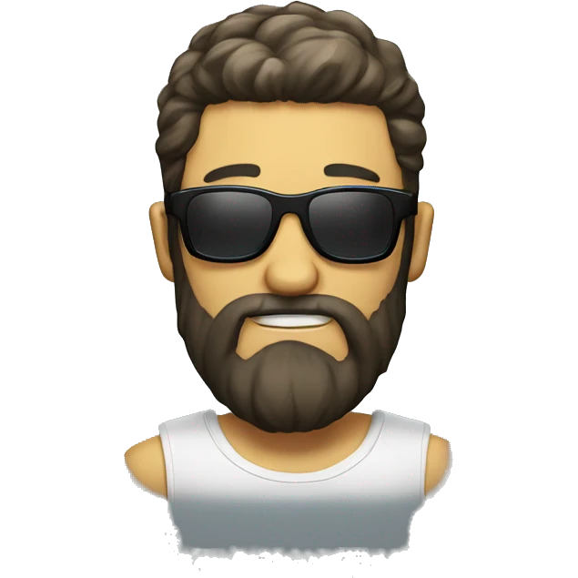 Gamer dude with beard and sunglasses emoji