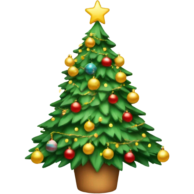 Decorated Christmas tree emoji