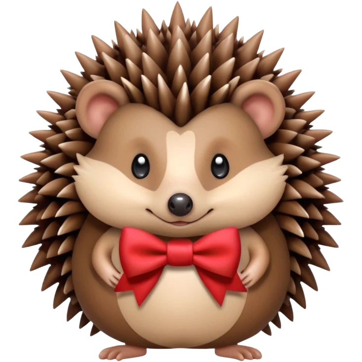Hedgehog with a bow  emoji