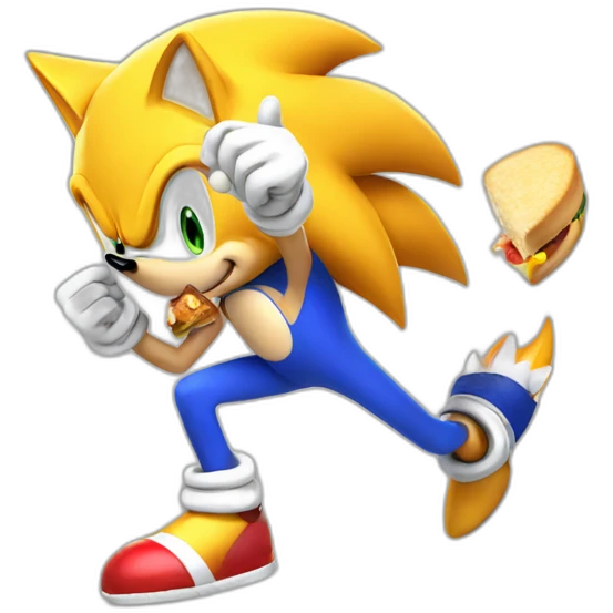 Sonic eating tails emoji