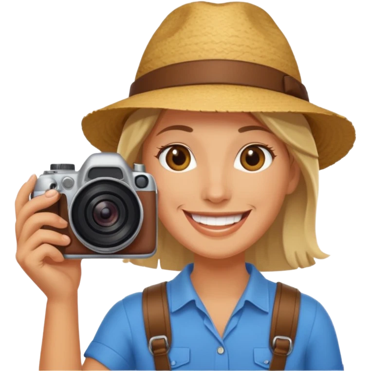 tourist with camera emoji
