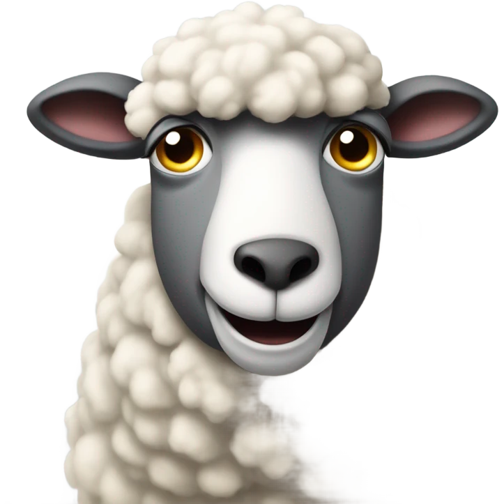 Confused sheep emoji