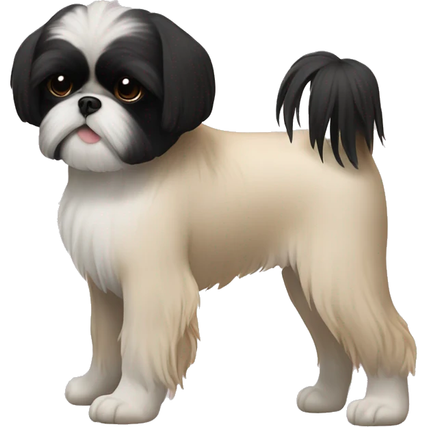 black Shih-Tzu cream chest and feet emoji