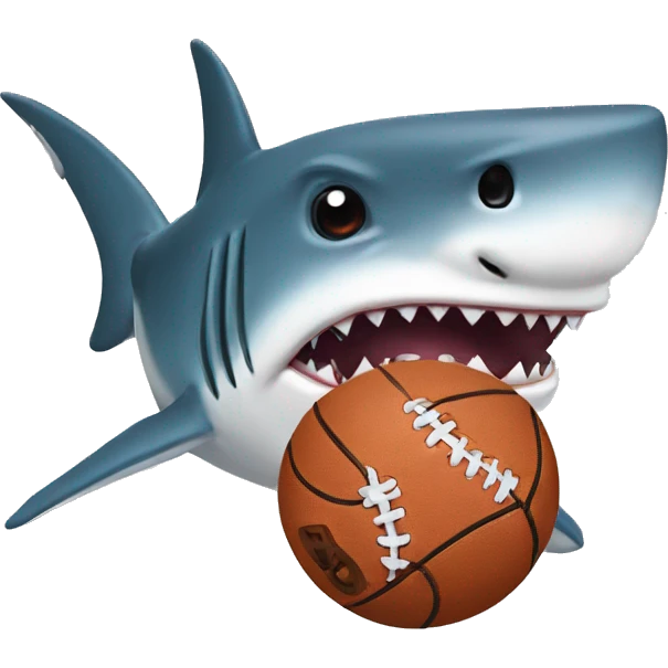 Shark playing ball emoji