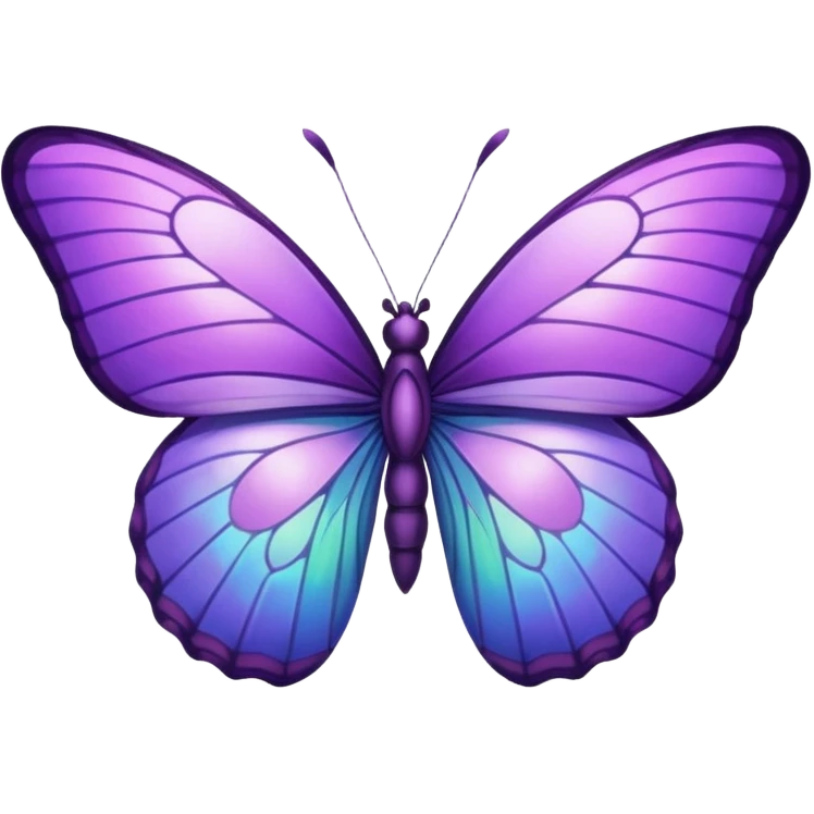 Purple butterfly in emoji emoji