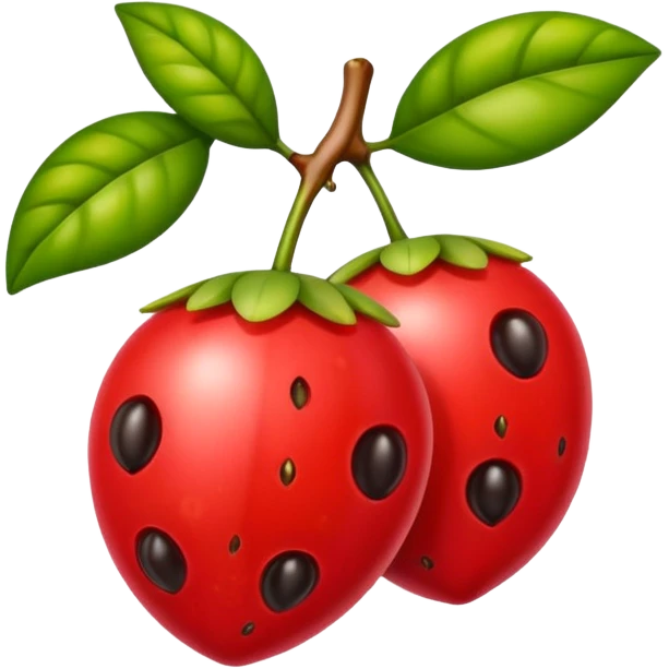 Guaraná berries, colorful and playful emoji