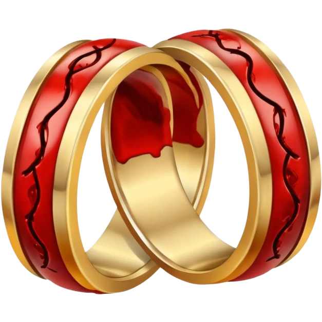 2 bloody wedding rings emoji