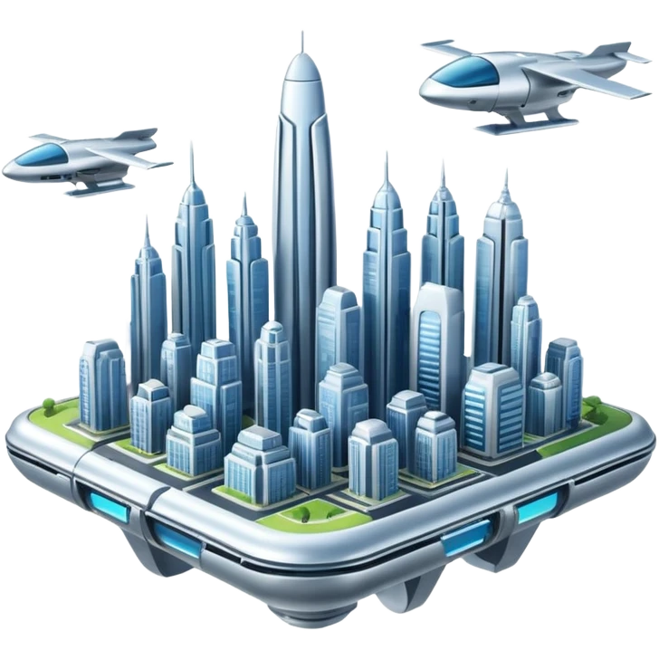 Flying city emoji