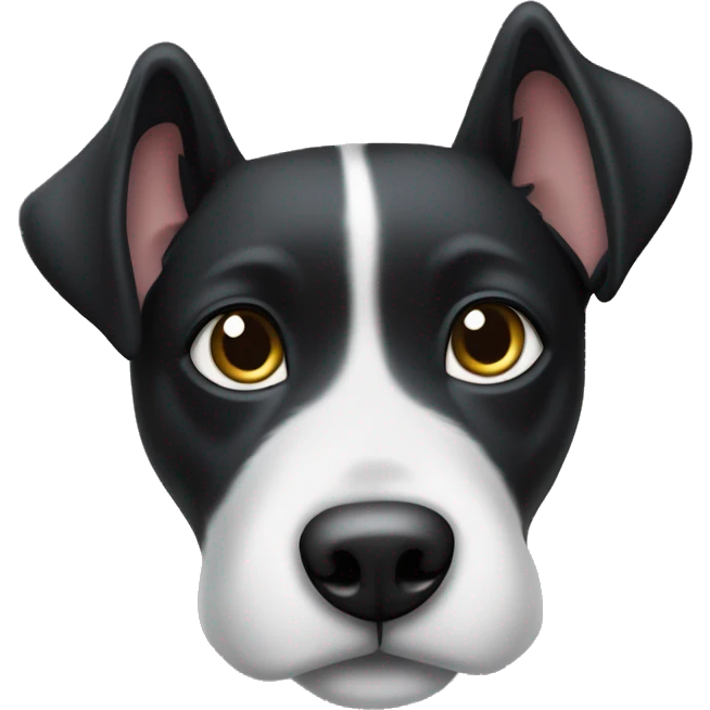 Erstelle einen schwarz weißen Hund  emoji
