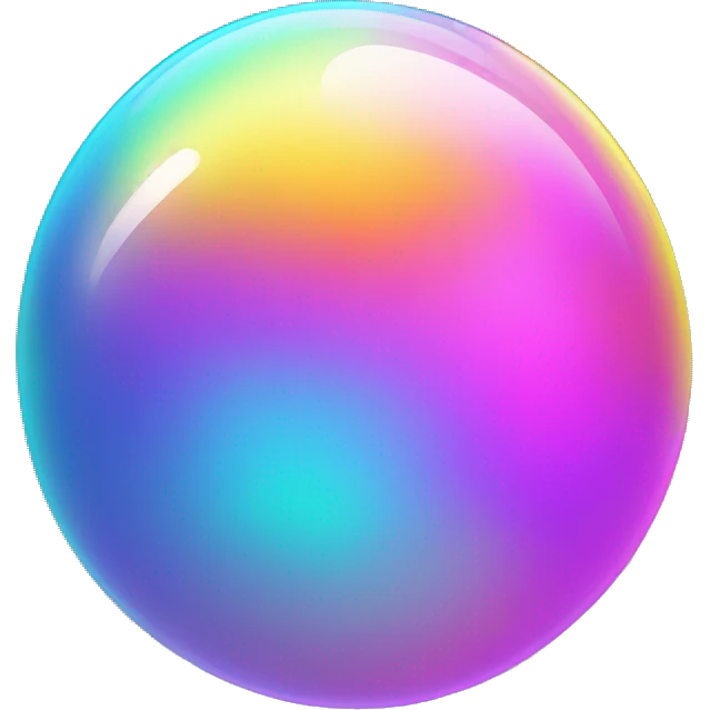 Iridescent neon bubble  emoji