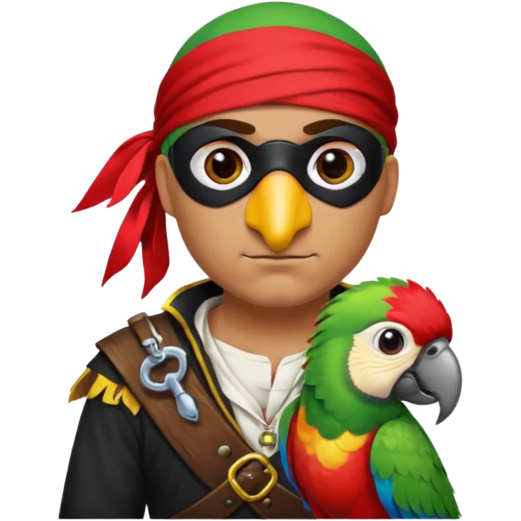 pirate and parrot emoji