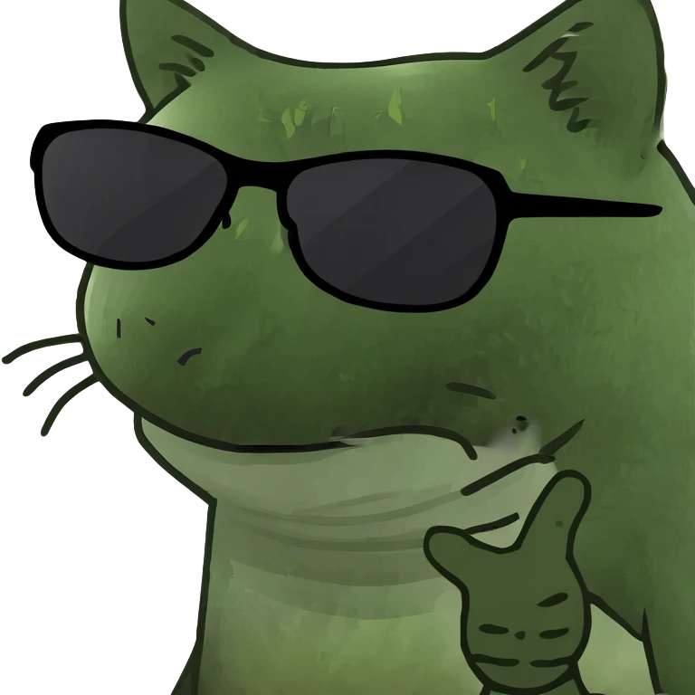 Cat with sunglasses emoji