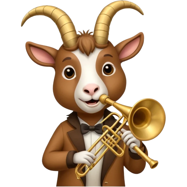Goat playing trombone emoji