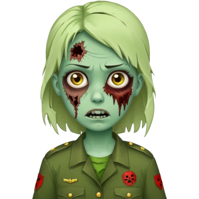 garota zumbi no exército emoji