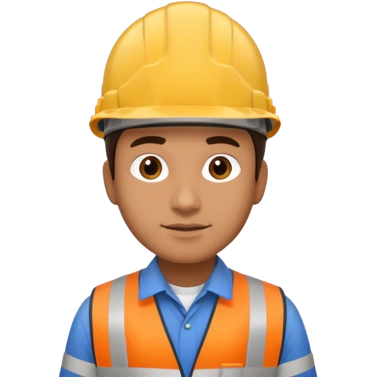 engineer in hard hat view from above emoji