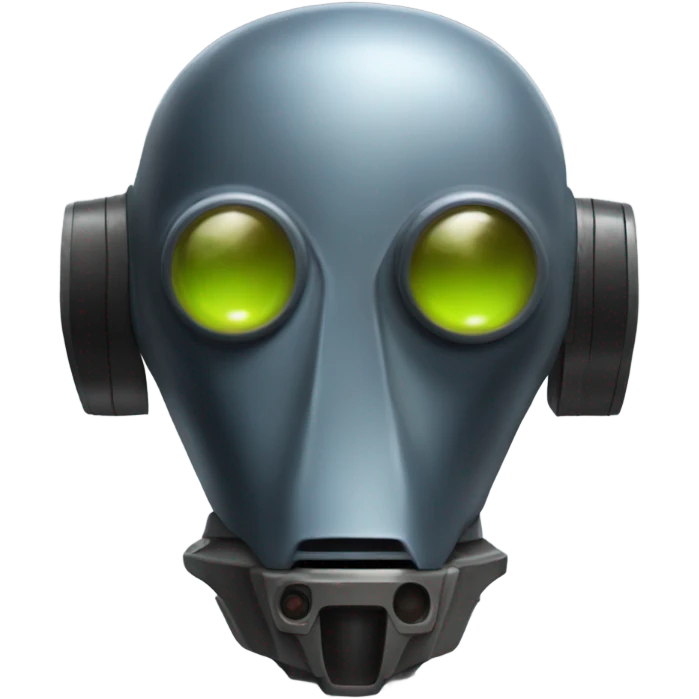 Person who is a droid with dark skin and a big nose and has lasers emoji