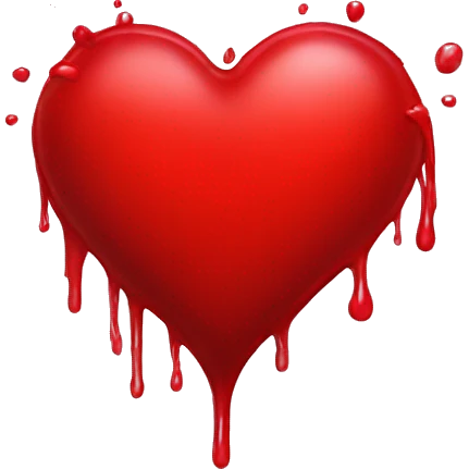 bleeding red heart emoji