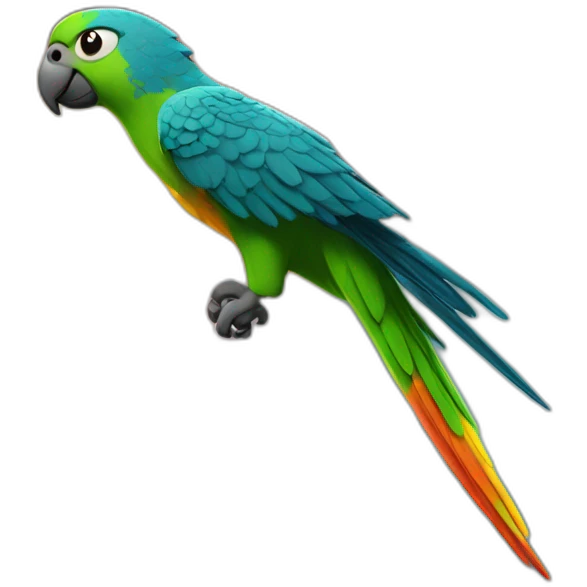 parrot flying in thunderstorm emoji
