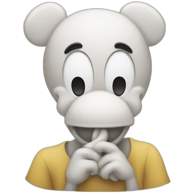 Mickey qui dit silence emoji