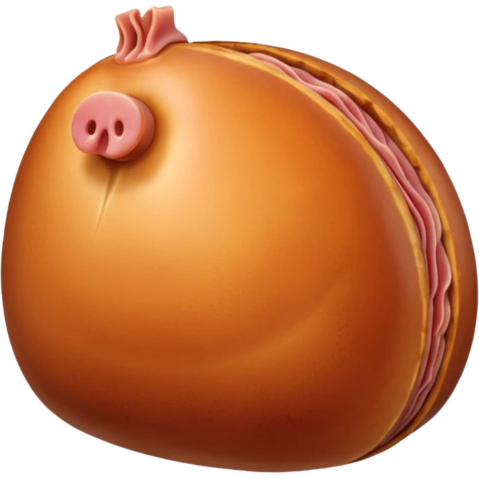 a whole ham, simple, clear emoji