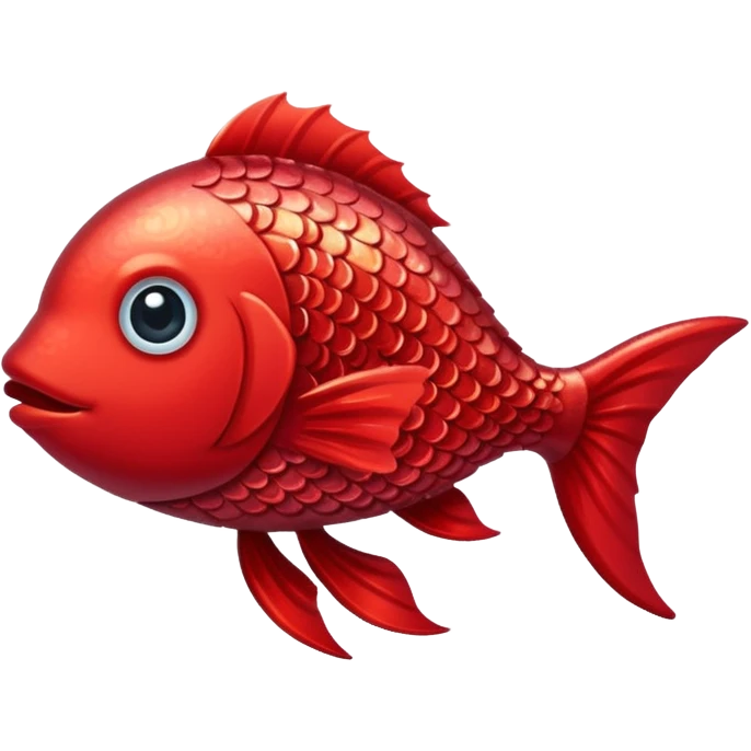 red glitter cute fish emoji