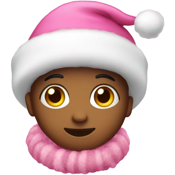 Pink Christmas cute emoji