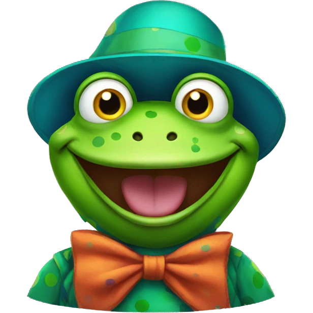 frog clown emoji