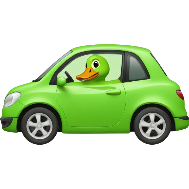 goose in lime green car emoji