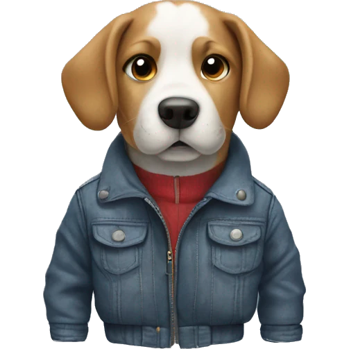 Dog wearing a jacket emoji