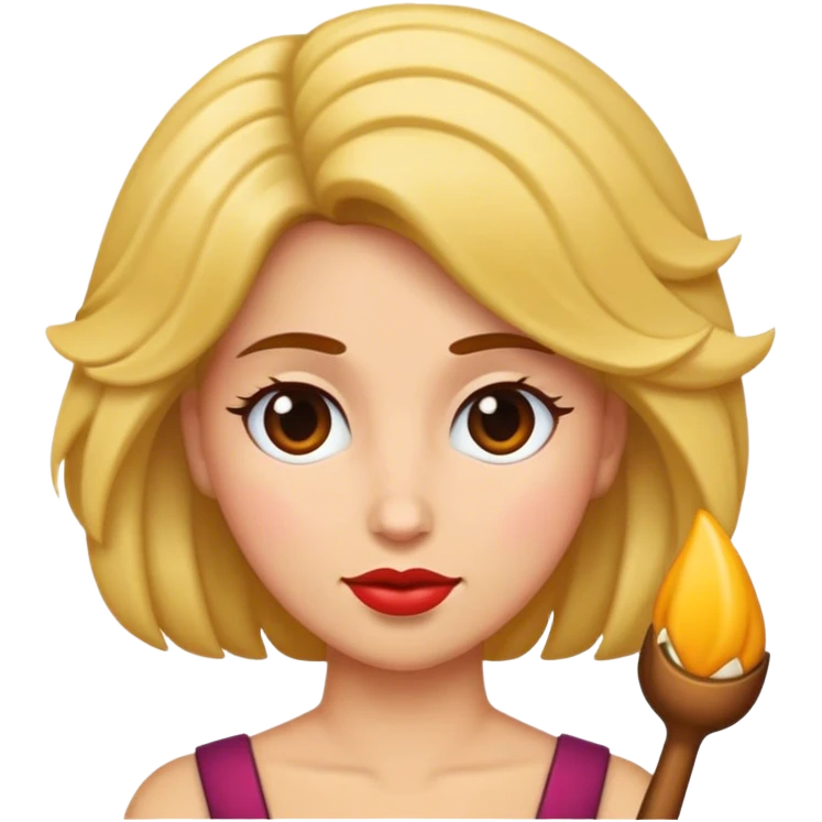 Mujer con cerquillo y pelo ladino emoji