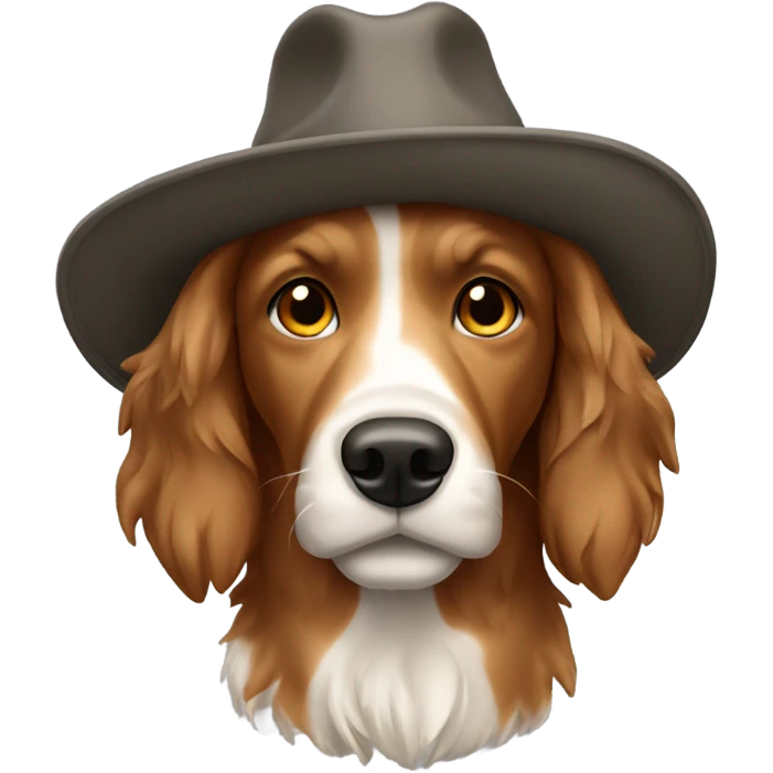 Setter in hat  emoji