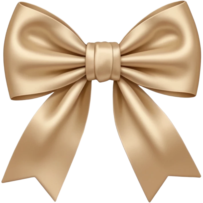 Beige bow emoji