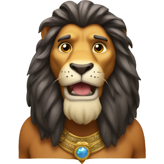 Loin king hapy emoji