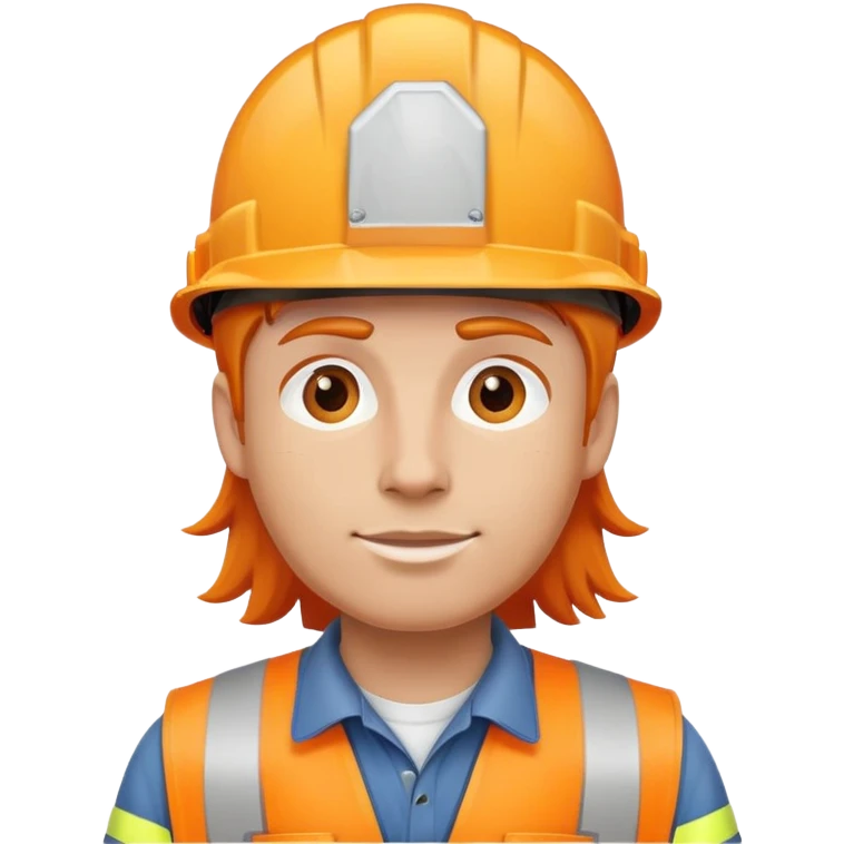 Orange haired construction worker  emoji