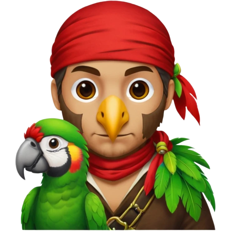 pirate and parrot emoji