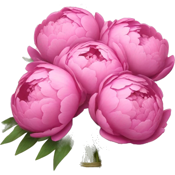 Bouquet of pink peonies emoji