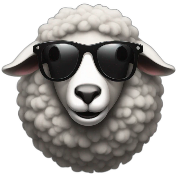 Black sheep with sunglasses  emoji