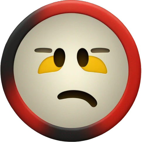 a black and red rectangle with a medium-sized yellow circle in the middle emoji