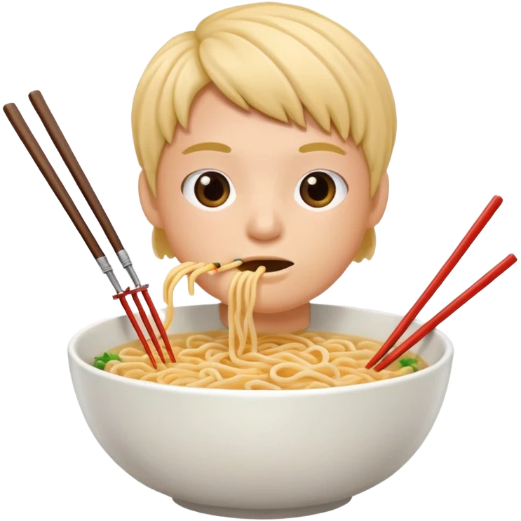 single bowl of noodles for one person eating emoji