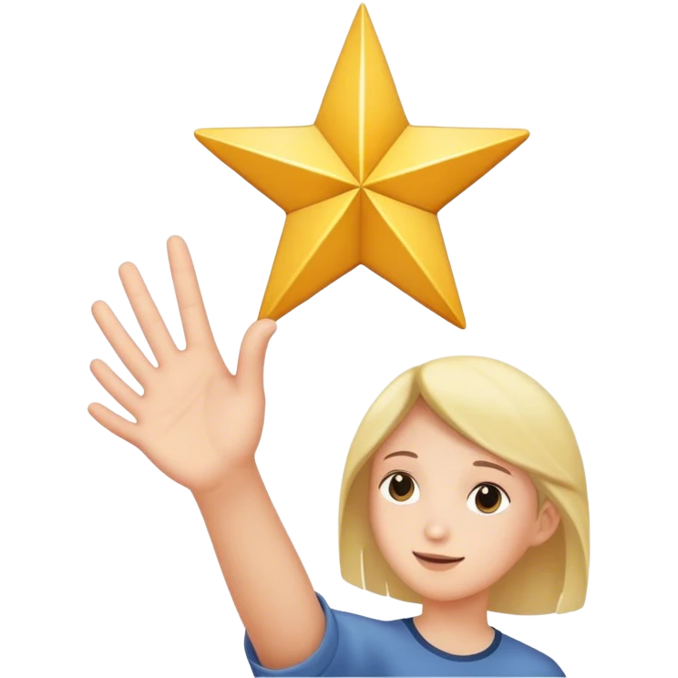 choosing a star with your hand  emoji