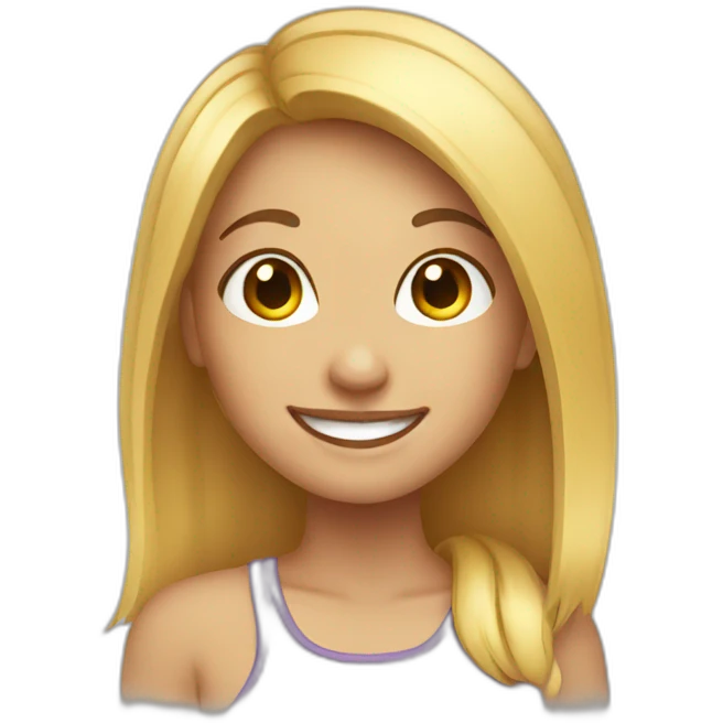 Nice smiling girl emoji