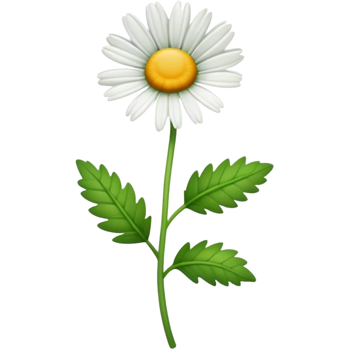 single Daisy Fleabane stem emoji